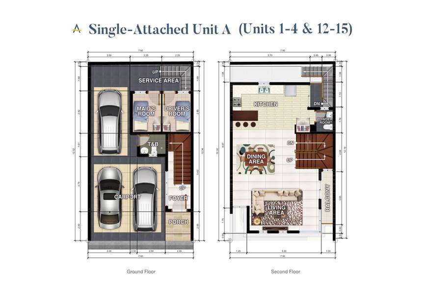 Brizlane Residences - Unit A Floorplan 1-2