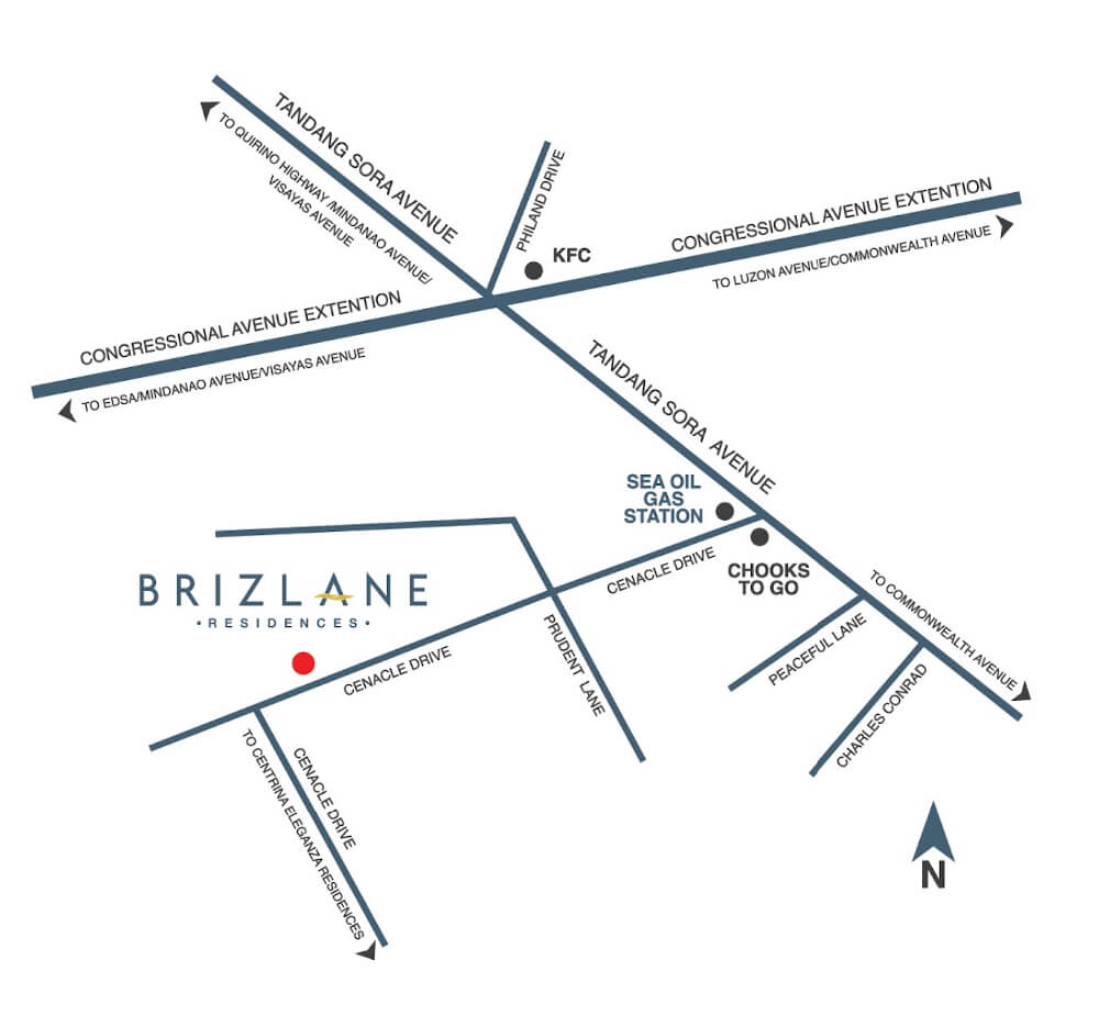 Brizlane Residences Map